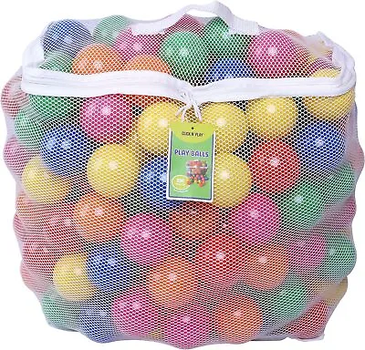 Plastic Balls For Ball Pit Phthalate & BPA Free Crush Proof 200 Count Bright • $47.59