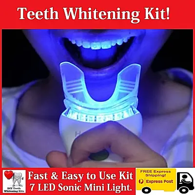 $37.79 • Buy Teeth Whitening Kit - 7 LED Sonic Light - 15 Treatments 10% OFF SALE