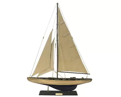 $156.99 • Buy Rustic Enterprise America's Cup Yacht J Class Boat Wooden Model 20  Sailboat
