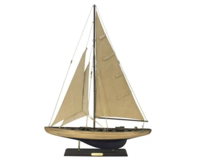 $156.99 • Buy Rustic Enterprise America's Cup Yacht J Class Boat Wooden Model 20  Sailboat