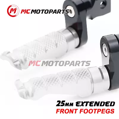 R-Fight Front Foot Pegs 25mm Extended Silver For Dragster 800 RR / RC 15-19 18 • $78.66