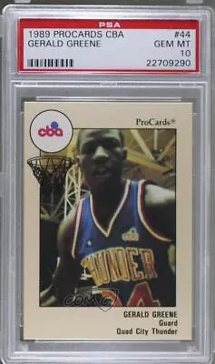 1989-90 ProCards CBA Gerald Greene #44 PSA 10 GEM MT • $24.39