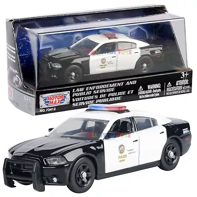 2011 DODGE CHARGER PURSUIT - LAPD Police BLACK WHITE 1/43 Diecast Motormax 79466 • $14.99