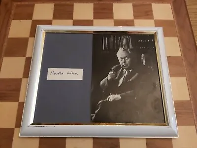 £24.99 • Buy Signed Framed Mounted Card With Photo Former Prime Minister Harold Wilson
