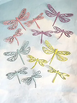 £1.10 • Buy Die Cut Card Topper Dragonfly X 15   *choice Of Colour*