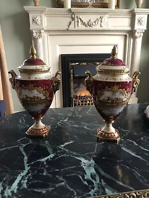 Pair Coalport Lidded Vases • £295