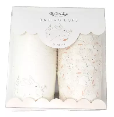 Cupcake Baking Cups 36 Ct Bunny Rabbits Heavy Paper Liners Muffin Treat • $12.95