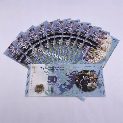 10pcs/lot Argentina 50 World Winner Soccer Qatar 2022 Messii Banknote • $8.88