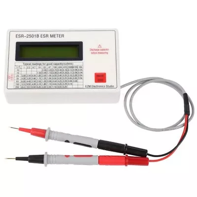 Capacitor ESR DCR Tester Capacitance Meter Test In Circuit W/ Test Leads Clip • £35.76