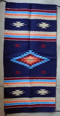 Fiesta Acrylic Rug HAF-48 Hand Woven  Southwestern Table Mat 20X40 • $22.43