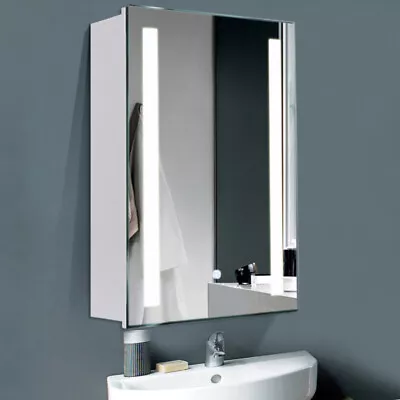 600*800mm Surface Mount Medicine Cabinet W/ Lighted Mirror Vanity Shaver Socket • £152.95