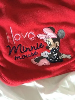 Disney By George Home Minnie Mouse Soft Throw Blanket • £2.99