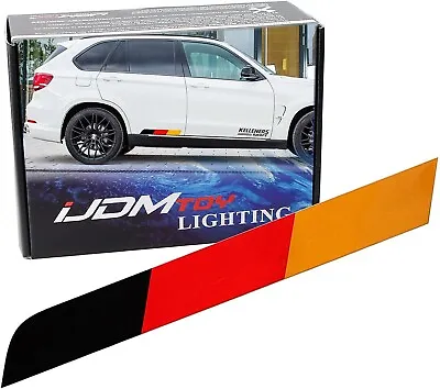 $9.99 • Buy 17x2  Reflective Germany Flag Stripe Decal Sticker For Audi BMW Mercedes MINI VW