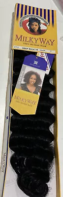 Milky Way 100% Human Hair Deep  BULK 18 Color 1. • $58.75