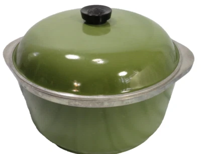 $49.99 • Buy Vintage Club Cast Aluminum 6 Quart Dutch Oven Stock Pot Avocado Green  Pan W/Lid