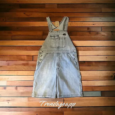 LEVIS 10  OVERALLS SHORTS Mens L A20480002-LIGHT WASH Blue Denim Jeans Romper • $52.99