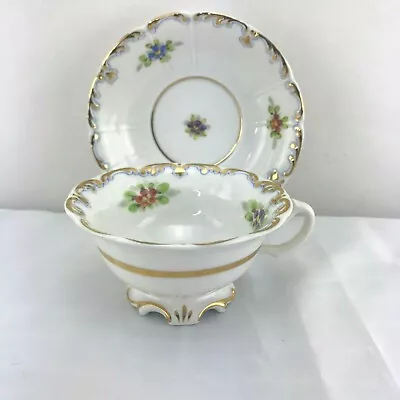 $24.20 • Buy  Vintage Fancy Cup Saucer Pink Gold Decoration Trim Vista Alegre VA Portugal