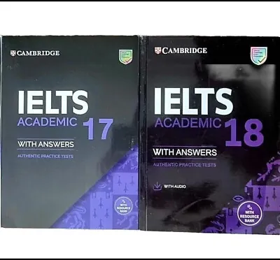NEW IELTS 17 18 Cambridge BOOK With Answers + Audio  (THE ACADEMIC VERSION) • £31.99