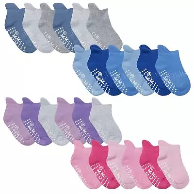 Tick Tock - 12 Pairs Baby Anti Slip Trainer Breathable Liner Socks With Grips • £13.99