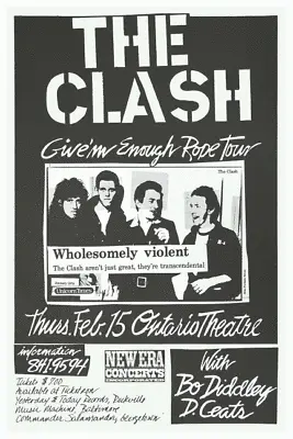 $16.94 • Buy The Clash *POSTER*  Live PUNK ROCK Concert - Bo Diddley - MUST SEE Photo