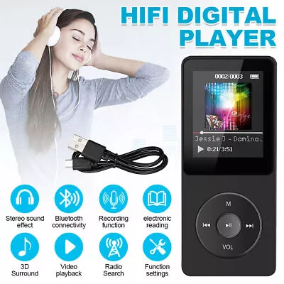 UK Support 128GB Bluetooth MP4/MP3 Lossless Sport Music Player FM Radio Recorder • £11.98