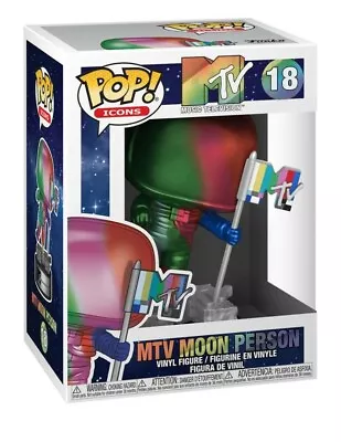 Funko Pop! AD Icons: MTV- Moon Person #18 Rainbow/Metallic +protector  • $19