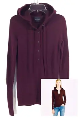 J.CREW COLLECTION Size XXS Italian Cashmere Getaway Hoodie BURGUNDY 34051 $228 • $89.10