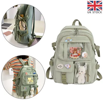 £16 • Buy Teens School Backpack Kawaii Cute Bear College Travel Casual Bag For Girls New