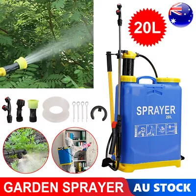 20L Weedsprayer Garden Sprayer Backpack Knapsack Pump Weed Spray Pressure Farm • $46.85
