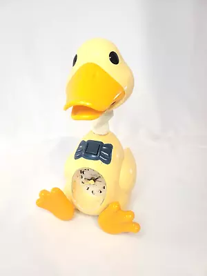 RARE Vintage Funny Duck Alarm Clock Poseable Neck Mouth Quack Animated Character • $49.50