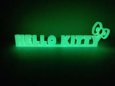 $8 • Buy Hello Kitty GITD Display Sign Glow In The Dark