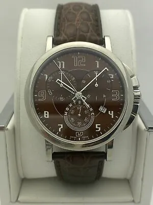 Mont Blanc Men's Summit XL Brown Dial Brown Leather Strap Watch 7080 • $1950