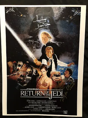 Dave Prowse Billy Dee Williams And Warwick David Signed Star Wars Photo ROTJ • £249.99