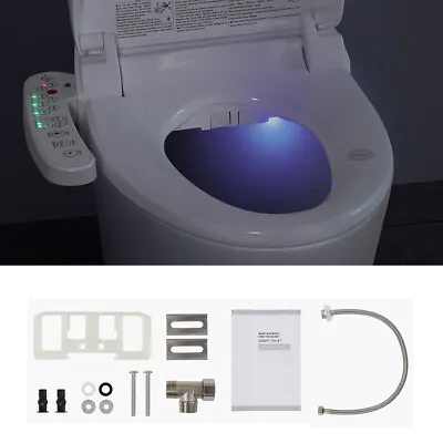 Bidet Toilet Seat Electric Warm Water Smart Heated Bidet With Warm Air Drying • $164.42