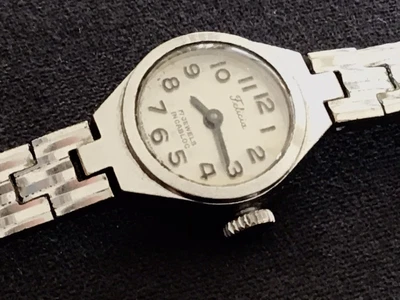 $39 • Buy Vintage FELICIA Ladies Swiss Watch Hand Winding 17 Jewels Incabloc Chrome & SS