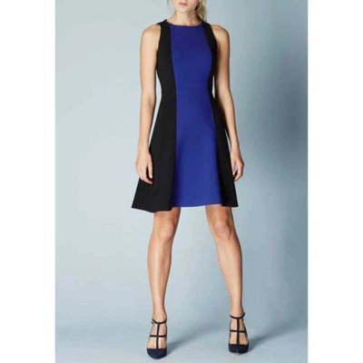 £61.97 • Buy Boden Blue Audrey Colorblock Ponte Fit And Flare Sleeveless Dress UK 10 US 6