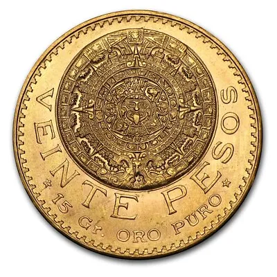 Mexico Gold 20 Pesos AGW .4823 Random Year • $1273.49