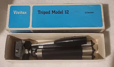 Vintage Vivitar Camera Tripod Model 12 #65-4009 • $19.99