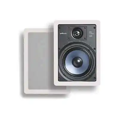 Polk Audio RC65i Rectangular In Wall HiFi L/R Speakers White 8 Ohms Pair • £165