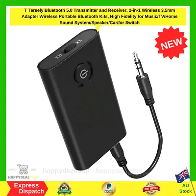 Bluetooth 5.0 Transmitter/Receiver 2-in-1 Wireless 3.5mm Adapter TV Headphones  • $23.99