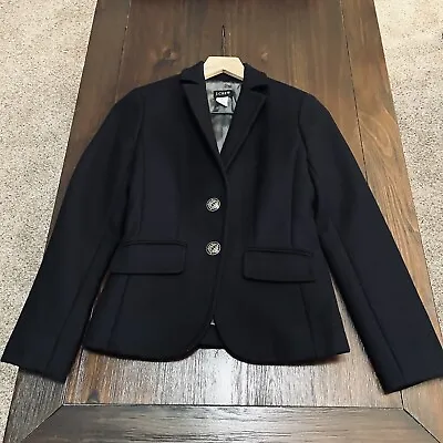 J. Crew Black Wool Lexington Blazer Jacket Size 2P • $49.95