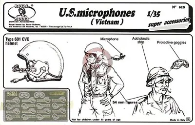 Royal Model 1/35 US Microphones And Goggles Vietnam War (16 Mics 2 Goggles) 018 • $18.87