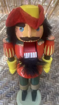 Vintage Wood Original  GDR Made Germany Musketeer Nutcracker 9 Inches Tall • $17