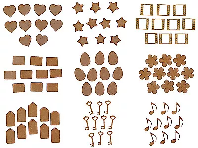 £1.50 • Buy Mini Laser Cut Wooden MDF Craft Shapes Blanks MULTIPLE DESIGNS