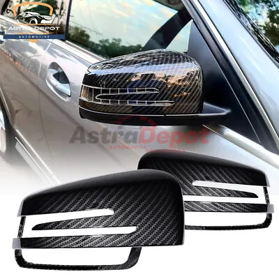 Carbon Fiber Side View Mirror Cover Caps For Mercedes Benz W212 W204 2011-2014 • $39.98