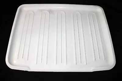Vintage Rubbermaid Dish Drainer Tray Drainboard HARD RUBBER 1182 White 15 X19  • $29.95