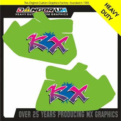 MX Graphics KAWASAKI KX 60 1982 - 2002 PERFORATED MOTOCROSS TANK DECALS STICKERS • $38.57