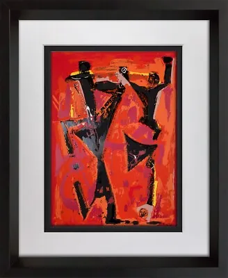 Marino MARINI Lithograph Ltd EDITION  Colored Figures” '53 +FRAME • $1072.50