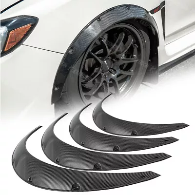 For Subaru WRX STI Fender Flares Carbon Fiber Flexible Wheel Arches Rivet Style • $99.19