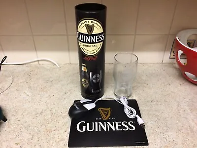 £11.99 • Buy Rare Guinness Etched Pint Glass & Mouse And Mouse Pad 2010 In Tube Container.
